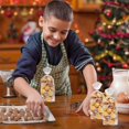 thumbnail image 5 of 100pcs Christmas Cellophane Bags - Snowflake Cellophane Bags For Sweet Cookie Chocolate Flat Bottom Clear Christmas Party Treat Bags With Twist Ties (, 5 of 5