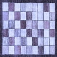 thumbnail image 1 of Ahgly Company Machine Washable Indoor Square Abstract Blue Modern Area Rugs, 6' Square, 1 of 4