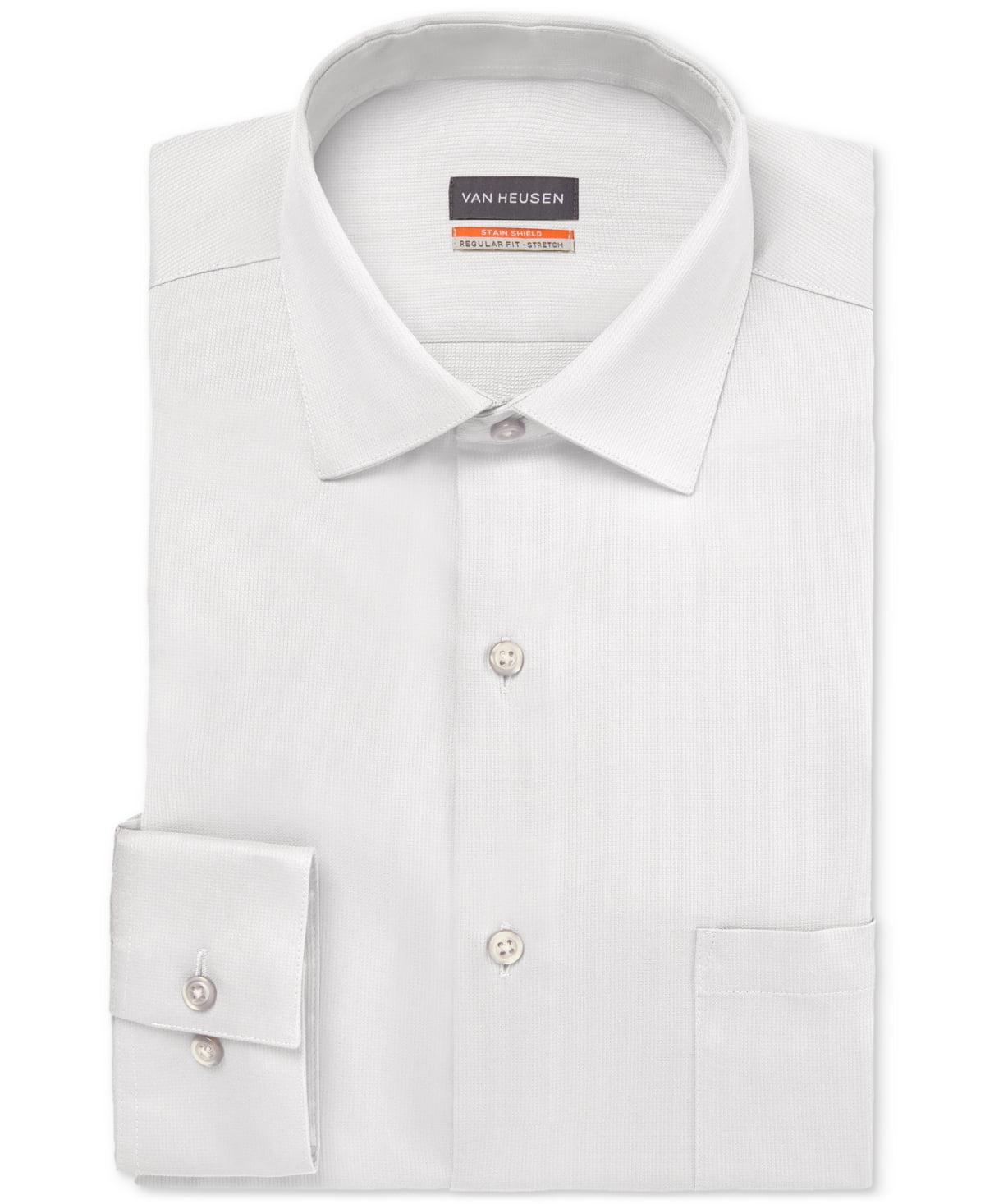 Van Heusen Mens Dress Shirt Regular Fit Flex Collar Stretch Solid 16.5 Neck  36-37 Sleeve White - Walmart.com