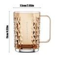 thumbnail image 3 of Vacemry Under $5 Toothbrush Cup with Handle, Diamond Pattern Transparent Mouthwash Glass, High Value Bathroom Organizer for Couples, Modern Design Dental Hygiene Accessory, 3 of 9