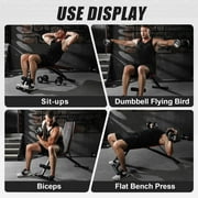 Yagud Weight Bench Press, 8 Positions Adjustable Workout Benches for Home Gym Dumbbell Exercise, 800 lbs Stable Incline Decline Bench for Full Body Workout, Folding Strength Training Sit up Bench