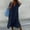 Dark Blue, variant on Womens Dress Casual Solid Color Short Sleeve V Neck Stitching Loose Dress Dressed Woman Midi Dress for Women Casual Summer Summer Dress with Sleeves for Women