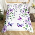 thumbnail image 2 of Erosebridal Purple Butterfly Comforter Cover Twin,Floral Flower Bedding Twin Size,Room Decoration,Reversible,Lightweight,2pcs(No Comforter), 2 of 6