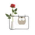 thumbnail image 1 of Simplicity Style Chubby Owl Artificial Rose Flower Hanging Vases Decoration Bottle, 1 of 3