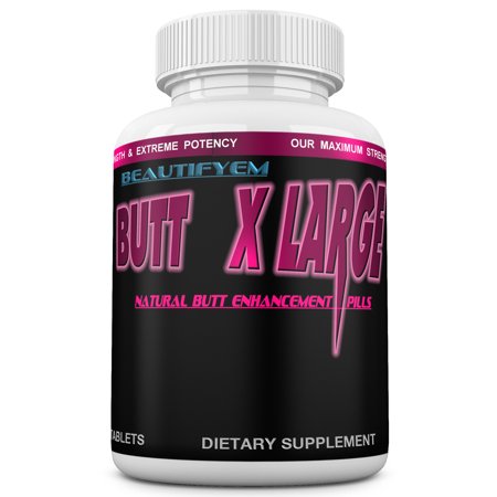 BUTT X-LARGE  Enhanced Vitamin and Herbal formula for Butt Enlargement and Enhancement. Natural Bigger Glutes. 1 Month