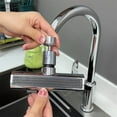 thumbnail image 2 of Transemion Aluminum Alloy Easy-to-Clean Waterfall Kitchen Modern Wide Application Spray Proof silver 1Set, 2 of 6