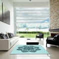 thumbnail image 6 of Ahgly Company Indoor Round Patterned Deep-Sea Green Area Rugs, 3' Round, 6 of 6