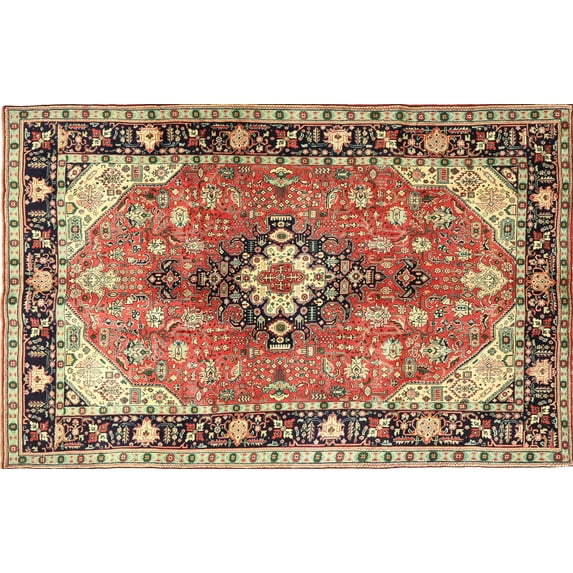 Ahgly Company Machine Washable Indoor Rectangle Traditional Saffron Red Area Rugs, 2' x 4'