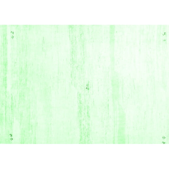 Ahgly Company Indoor Rectangle Solid Emerald Green Modern Area Rugs, 7' x 10'