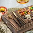 thumbnail image 5 of DEELLEEO Wood Serving Trays, Set of 7, Brown Rustic Nesting Food Board Platter for Coffee Table, Ottoman, 5 of 5