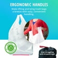thumbnail image 3 of Plant Based Tall Kitchen Garbage Bags with Ergonomic Handles - 13 Gallon Trash Bags - Recyclable & Eco Friendly - Super Strong and Leak Proof Tall Kitchen Trash Bags (90 Count), 3 of 4