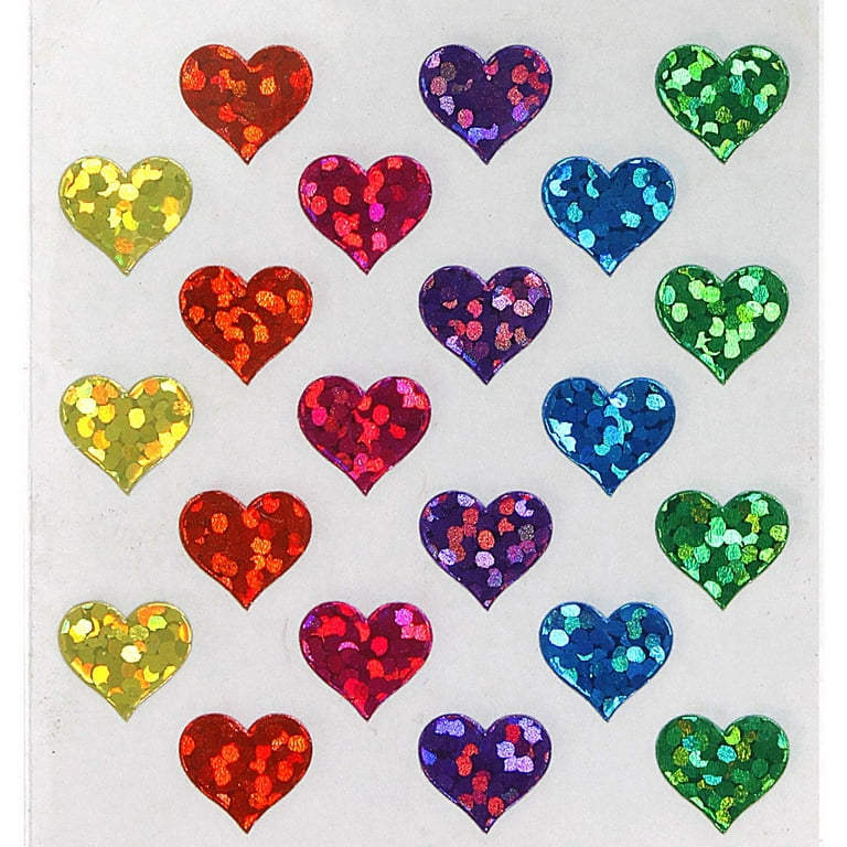Mini Rainbow Heart Sticker Set, Love Mini Sticker Pack, Colorful