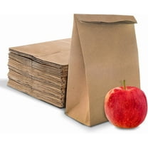 Stock Your Home 4 Lb Kraft Brown Paper Lunch Bags (100 Count) - Bulk Disposable Lunch Sacks, Small Size Blank Bag for Kids, Good for a Snack, Sandwich, Grocery Food, and Arts & Crafts Projects