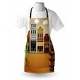 thumbnail image 3 of American Apron Wild West Scenery Village Old Town Texas Cowboy States Nostalgic Illustration, Unisex Kitchen Bib Apron with Adjustable Neck for Cooking Baking Gardening, Multicolor, by Ambesonne, 3 of 3
