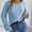 Blue, variant on CaiJunJia Sweaters for Women No Boundaries Fall Winter Women's Casual Knitted Sweater Long Sleeves Round Neck Loose Pullover Tops Blouse