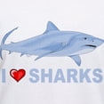 thumbnail image 3 of CafePress - I Love Sharks Women's V Neck T Shirt - Womens Cotton V-Neck T-shirt, 3 of 4
