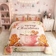 thumbnail image 2 of Erosebridal Merry Christmas Full Size Comforter Sets, Cocoa Gingerbread Bedding Comforter Set, Pink White, Pink Reversible, 3-Piece, 1 Comforter and 2 Pillowcases, 2 of 7