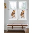 thumbnail image 2 of Funny Foxes 2 Panel Kitchen Curtains for Small Windows, Cute Art Fun Lovely Animals on Toilets Bathroom Tier Curtain, Short Window Treatment for Bedroom/Living Room 55"x36", 2 of 6
