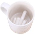 thumbnail image 1 of Up Yours Mug Finger Funny Ceramic Cup - Hilarious Novelty Rude Gift For That Special Someone!, 1 of 2