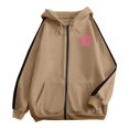 thumbnail image 6 of COMVALUE Cute Flower Hoodie for Woman Preppy Sweatshirts Trendy Puff Print Letter Graphic Hoodies Casual Pullover Tops (Khaki, XL), 6 of 6