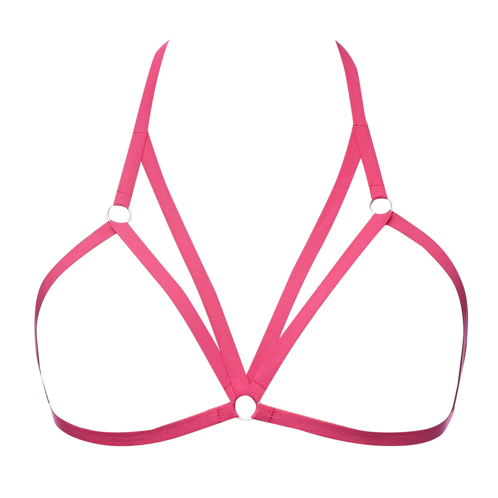 Push Up Lingerie For Women Up Bra Cutout Stretch Adjustable Bra Elastic  Band Bra Nightwear Pink One Size