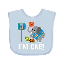 Inktastic Basketball 1st Birthday for One Year Old Boys Baby Bib