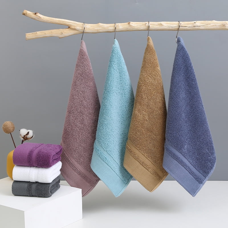 Zhuge 9 Pack 100% Cotton Washcloths Set, Ultra Soft Highly Absorbent Face Cloths & Fingertip Towels for Daily Bathroom & Facial Cleansing Use,Brown