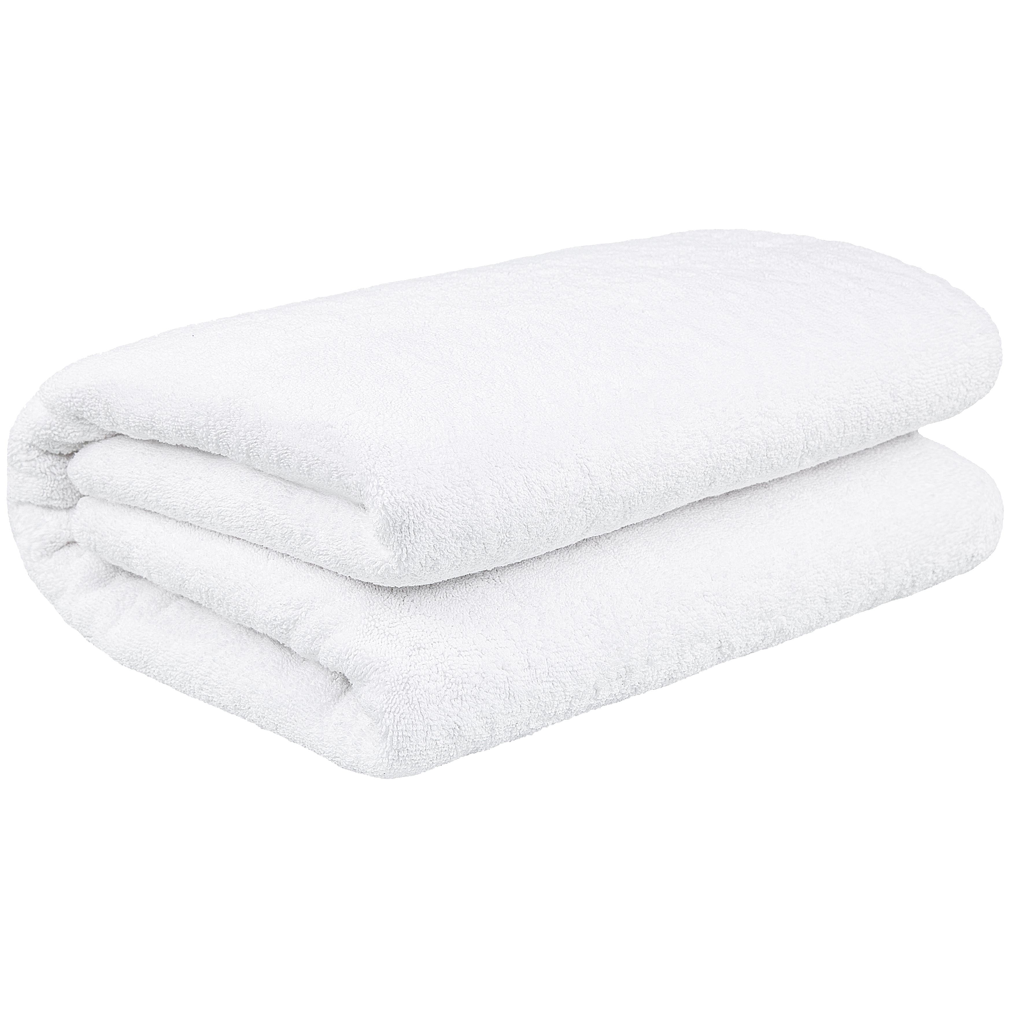 Cotton Paradise 100% Cotton 40 by 80 inches Bath Sheet, Soft Absorbent Quick Dry Towels for Bathroom, White