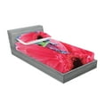 thumbnail image 2 of Ambesonne Nature Fitted Sheet & Pillow Sham Set, Frog on Gabera Flower, Twin, Pink Green Blue, 2 of 2