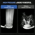thumbnail image 6 of MUZPU 10-Mode High Pressure Shower Head with Power Wash, US Patent Design, 59 inch Stainless Steel Hose and Adjustable Brass Bracket, All Chrome Finish,Bathroom Cleaner Kit, 6 of 11
