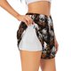 thumbnail image 1 of Balery Butterfly Skull Pantalones cortos deportivos para mujer con forro y dos bolsillos, elásticos, para entrenamiento, gimnasio, yoga-X-Large, 1 of 7