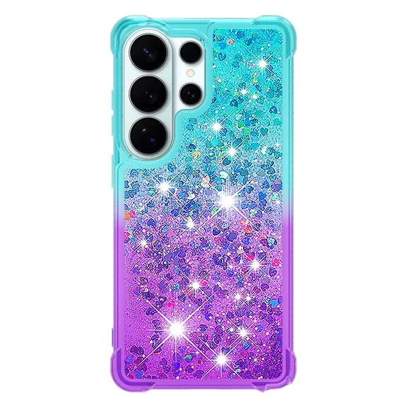 Gradient Glitter Sparkle Phone Case, Shockproof Reinforced Corners Soft TPU Protective Cover, Cute Bling Shiny Gradient Color Slim Cell Phone Case for Samsung Galaxy S26 Ultra-1
