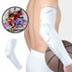 thumbnail image 1 of Basketball Sports Arm Sleeves | Honeycomb Elbow Protection | Anticollision Silicone Pressure Guard | Breathable Compression Polyester | Black or White | M L XL | 1 Piece | Cycling Football Hiking |, 1 of 8