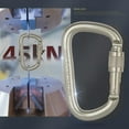 thumbnail image 4 of NIBOLOG 45KN D-shaped Carabiner High Load-bearing Steel Climbing Main Lock for Mountaineering, 4 of 8