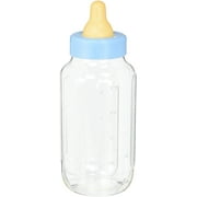 Blue Plastic Baby Bottle Bank, 11in