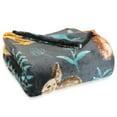 Better Homes & Gardens Oversized Velvet Plush Throw Blanket, 50" x 70", Fall Critters