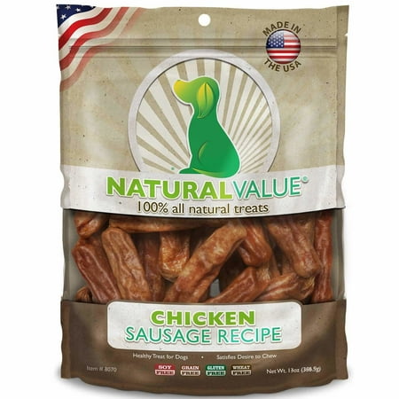 UPC: 0842982080706 | Natural Value 100% All Natural Treats Chicken Sausage Recipe 14.0 OZ