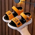 thumbnail image 2 of Gubotare Water Shoes Toddler Summer Kids Cork Footbed Sandals Beach Slides Open Toe Flat for Boys Girls Size 9.5 (Orange,9.5 Toddler), 2 of 5