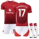 thumbnail image 1 of 2024-2025 Manchester United Home Kids Football Shirt Kit No.17 Garnacho Adult M, 1 of 5