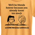 thumbnail image 3 of Peanuts - Friends Forever - Women's Short Sleeve Graphic T-Shirt, 3 of 7