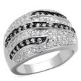 thumbnail image 1 of Alamode LO3400-6 Women Rhodium & Ruthenium Brass Ring with AAA Grade CZ in Clear - Size 6, 1 of 1