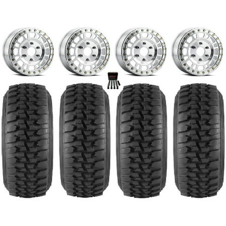 Method 412 Beadlock 15 Wheels Machined 30 Desert Series Tires Can-Am Maverick R