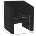 thumbnail image 4 of SAFAVIEH Ylva Modern Style Accent Chair, Black Velvet, 4 of 13
