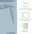 thumbnail image 5 of Noble Linens 4 Piece Solid Microfiber Bed Sheet Set, Light Blue, Queen, 5 of 11