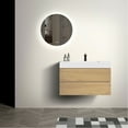 thumbnail image 2 of Bathroom Vanity 36" Style - Black Sink, Oak Finish, Extra Storage With Sink Oak, Wall Mounted, Efficient, 2 of 6