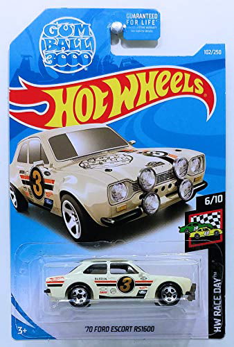 Weiß 2019 '70 FORD ESCORT RS1600 Hot Wheels - HW Race Day Serie 6/10 