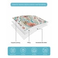 thumbnail image 4 of Twin Quilt Bedding Set, Boho Flower Reversible Summer Quilt 3 Pieces, Spring Watercolor Botanical Paisley Floral Leaf Lightweight Bedspreads Coverlets with 2 Pillow Shams for All Seasons, 4 of 5