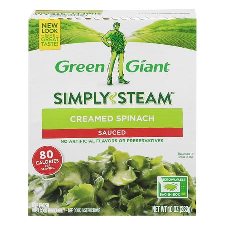 Green Giant Simply Steam Creamed Spinach, 10 oz (Frozen)