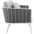 thumbnail image 3 of Afuera Living Aluminum Patio Sofa in White Gray, 3 of 5