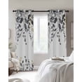 thumbnail image 2 of Grey Eucalyptus Blackout Curtains 96 Inch Length 2 Panels Set, Watercolor Spring Weeping Botanical Full Shading Curtains for Windows, Blackout Curtains for Bedroom Living Room 52"x96", 2 of 8